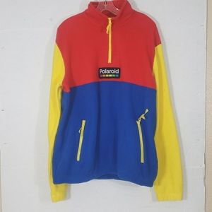 Polaroid Men Quarter Zip Pull Over Fleece Jacket Large
